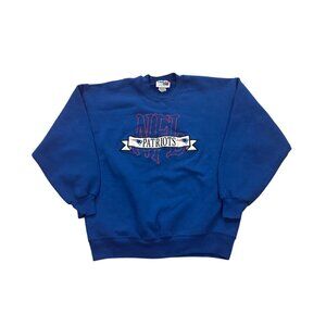 Vintage 90s Chalk Line New England Patriots Crewneck Sweatshirt Blue Men's Large